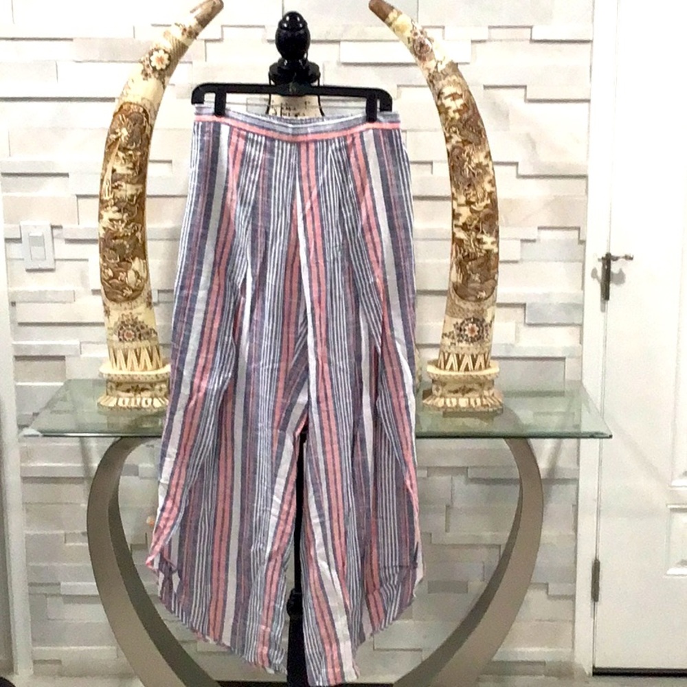 🆕 DREW Straight Leg Cut Pants Stripe Prints High Rise